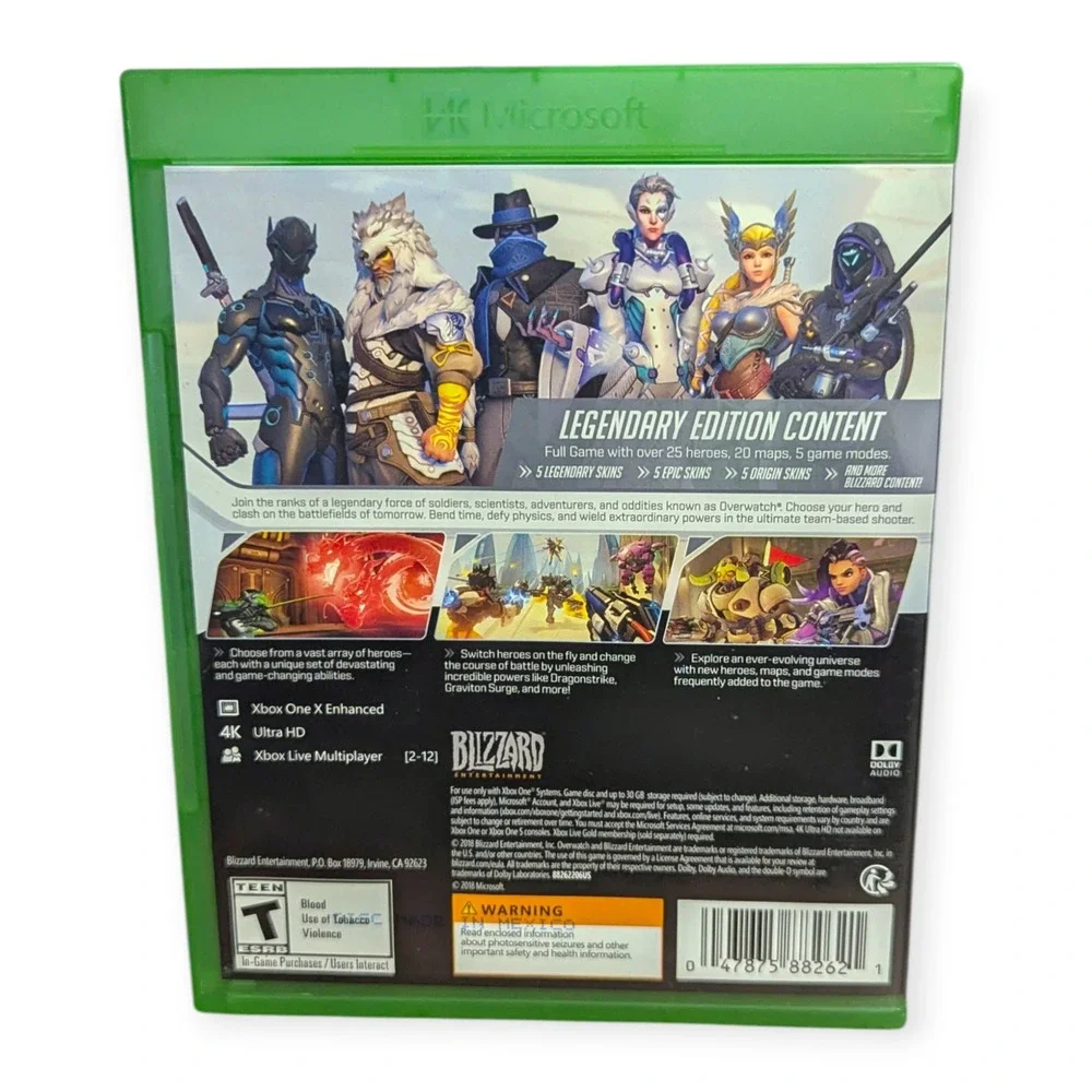 Overwatch Legendary Edition Microsoft Xbox One 2018 4K‎ Ultra HD READ